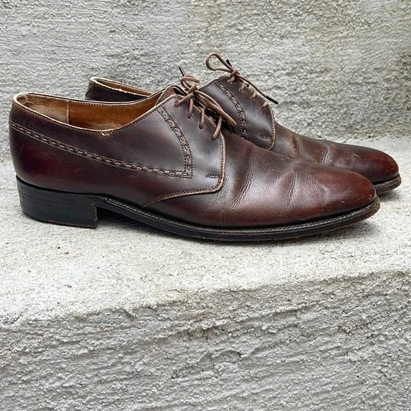 Vintage Bally For Vincent Brown Suede Leather Dress Oxford Wingtip Shoes Lacedup Bally | Shoes | Bally Scribe Brown Leather Oxford Lace Up  main image 3